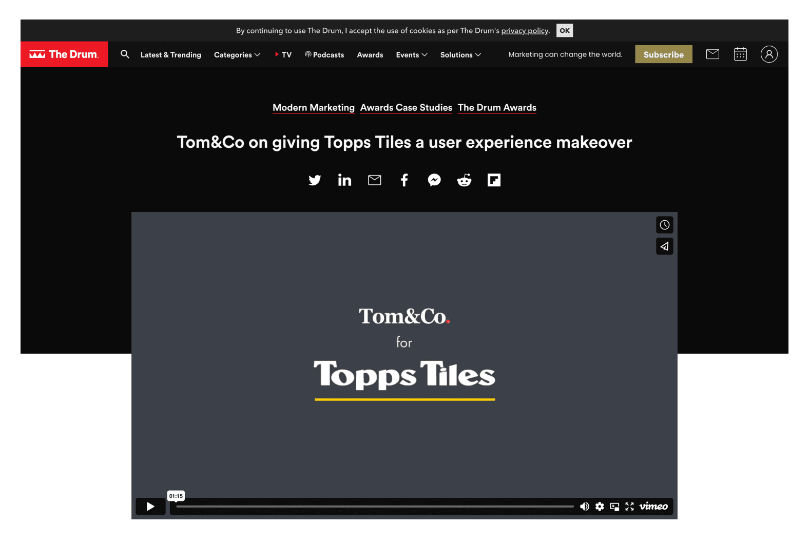 The Drum: Tom&Co on giving Topps Tiles a user experience makeover