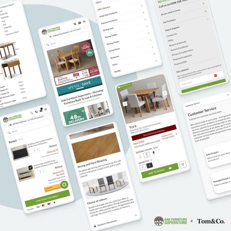 We’re proud to share our latest project: the relaunch of Oak Furniture Superstore!