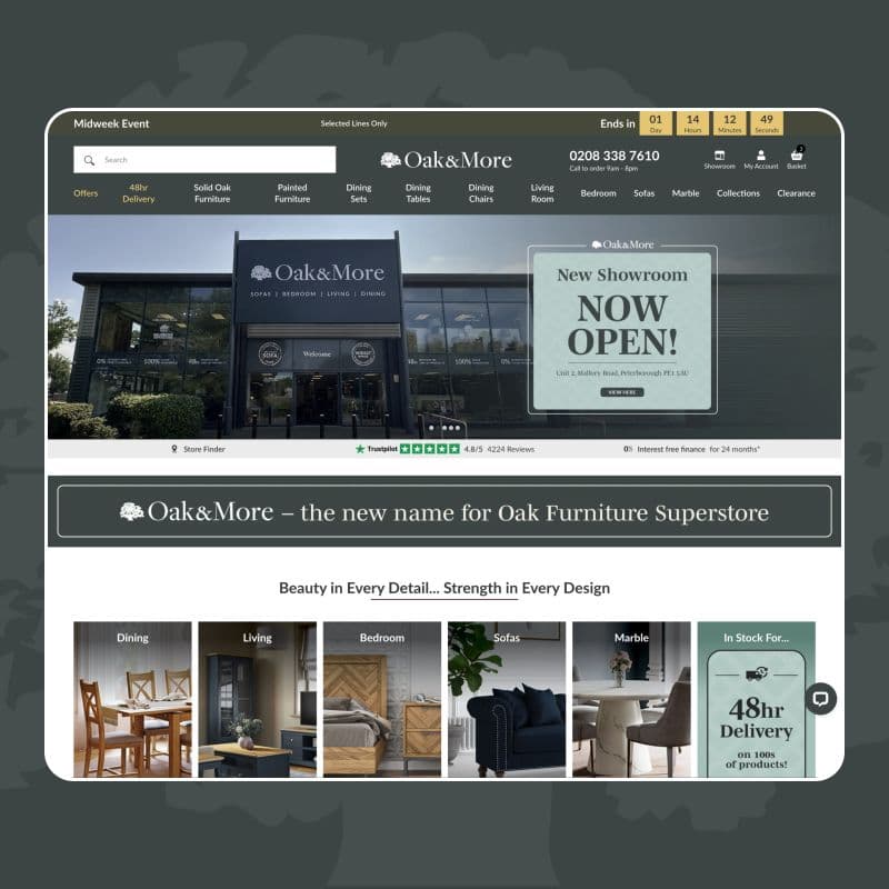We’re proud to unveil the relaunch and rebrand of Oak Furniture Superstore - now relaunched as Oak&More 🪵✨